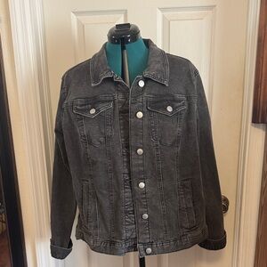 Time and Tru Black Jean Jacket